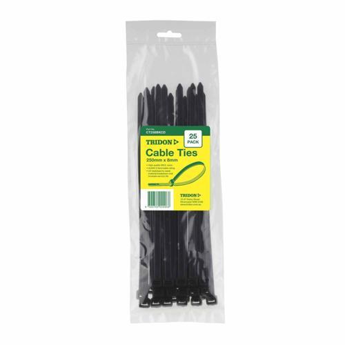 Tridon Cable Ties Pack of 25 CT258BKCD