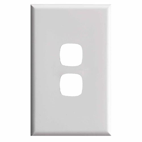 HPM Excel 2 Gang Cover Plate 2 Gang White