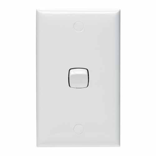 HPM Standard 1 Gang Light Switch 10 Amp White