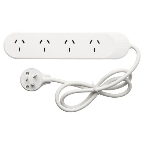 HPM 4 Outlet Powerboard 10 Amp White