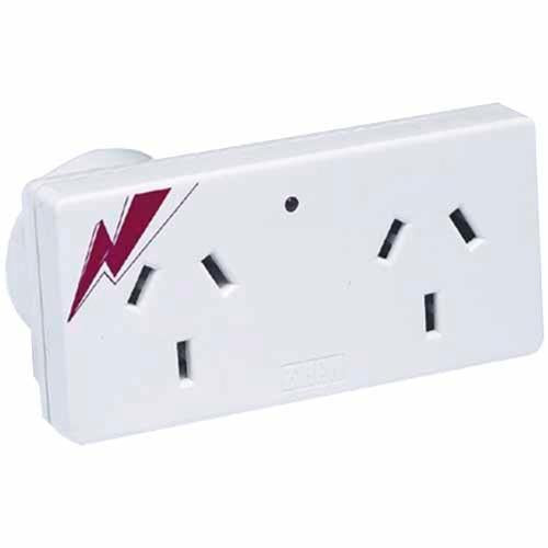 HPM Double Adaptor 10amp White