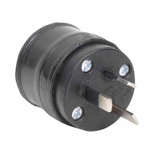 HPM Rubber Male Plug 10amp Black