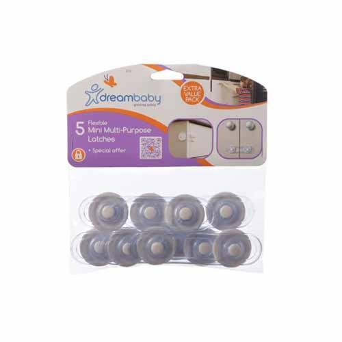 Dreambaby Mini Multi-Purpose Latches 5 Pack of 5