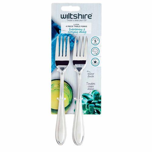 Wiltshire Luisa Table Fork Pack of 4 Stainless Steel