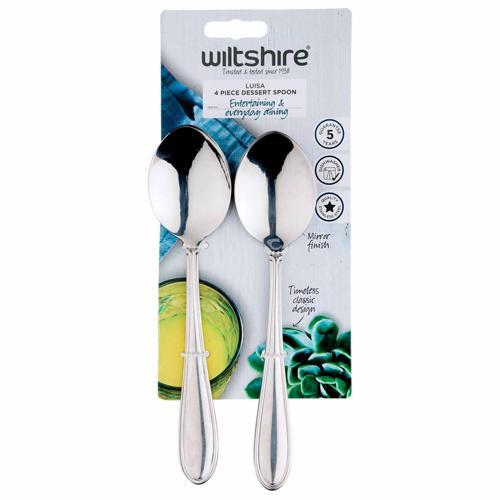Wiltshire Luisa Dessert Spoon Pack of 4 Stainless Steel
