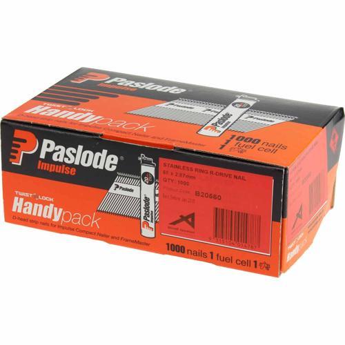 Paslode Collated Nails RounDrive Handy Pack With Fuel Cell 65 X 2.87mm