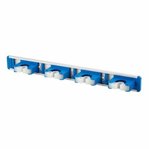 Browns Broom Holder 595mm Blue & Silver