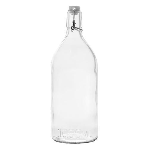 Kates Kitchen Round Glass Water Bottle 1L