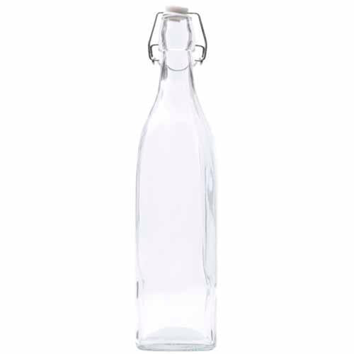 Kates Kitchen Square Glass Water Bottle 1L