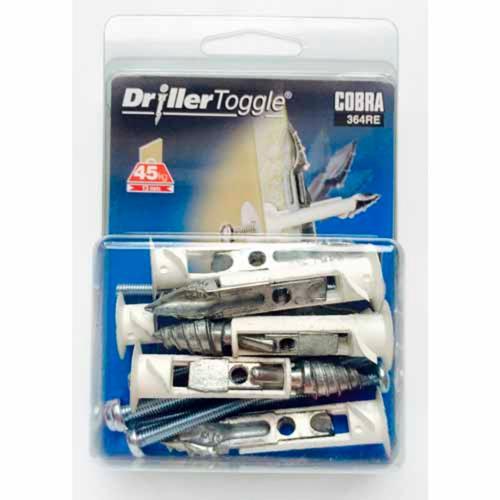Cobra Self Drilling Toggles For Plasterboard 5mm X 75mm Screw Pack of 6
