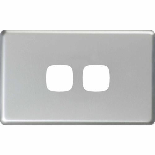 HPM Excel 1 Gang Cover Plate 73mm L: 117mm Matt Silver