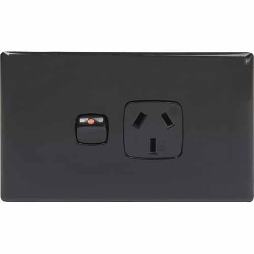 HPM Linea Single Powerpoint 127mm X 82mm Black