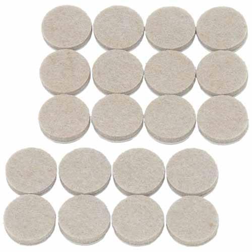 Soft Touch Felt Pads 19mm Oatmeal Pack of 20