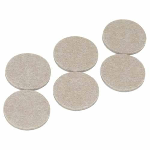 Soft Touch Felt Pads 50mm Oatmeal Pack of 6