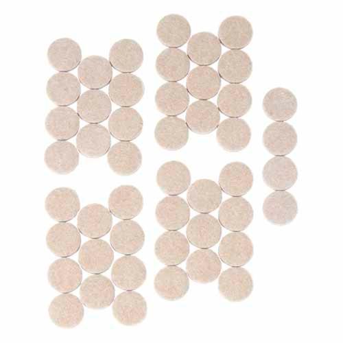 Soft Touch Felt Pads 25mm Oatmeal Pack of 48