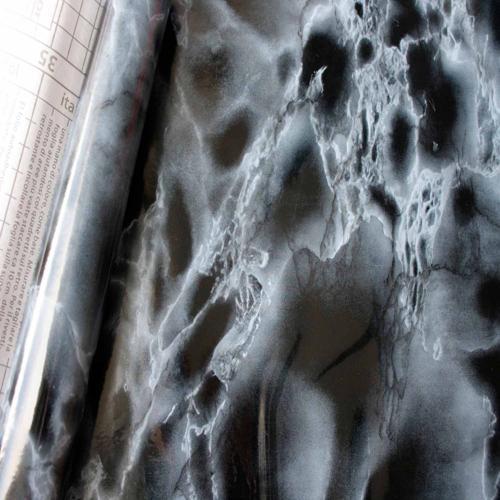 New Decor Film 675mm X 2m Black Marble