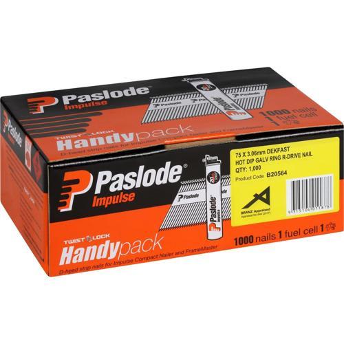 Paslode Collated Nails RounDrive Handy Pack With Fuel Cell 75 X 3.06mm