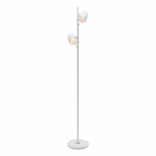Mercator Sara 2 Light Floor Lamp E27 2x 28 Watt White