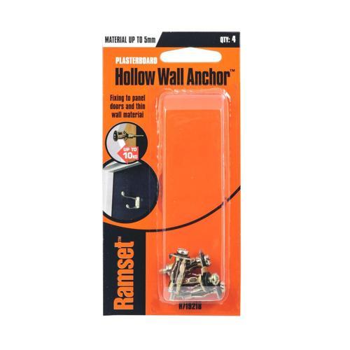 Ramset Hollow Wall Anchor 5mm Zinc Pack of 4