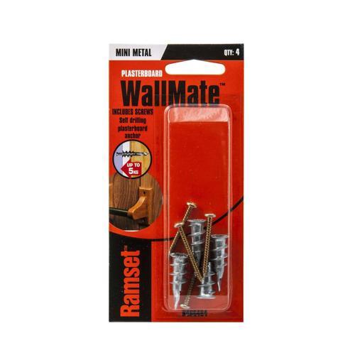 Ramset Wall Mate With Hooks And Screws 4 Pack of 4