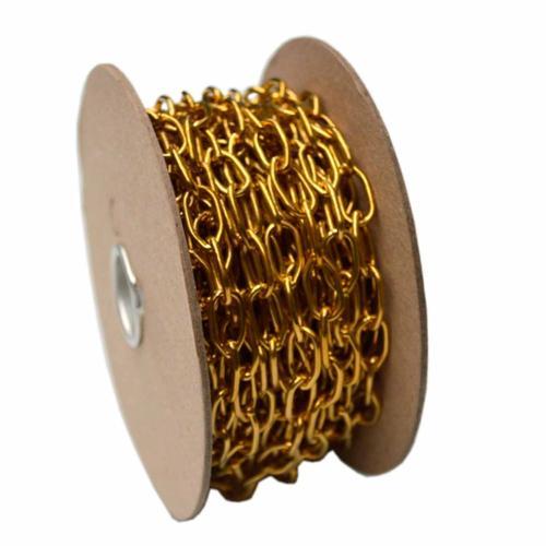 Hipkiss Oval Link Fine Chain Solid Brass 12mm Bright