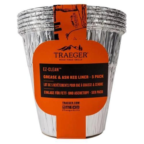 TRAEGER EZ-Clean Grease & Ash Keg Liner 5pk