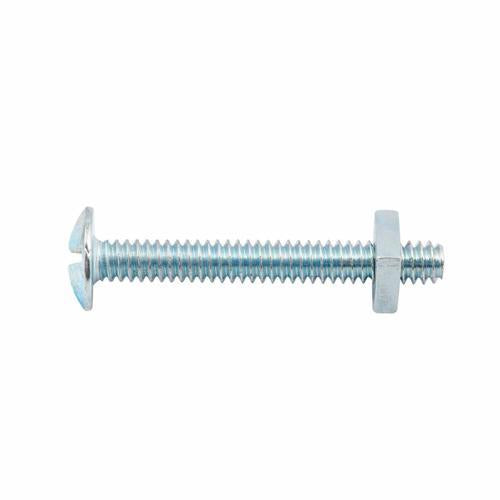 Zenith Mushroom Head Bolt And Nut 3/16 Inch X 38mm Zinc Plated Pack of 16
