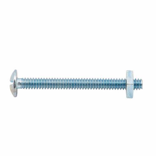 Zenith Mushroom Head Bolt And Nut 3/16 Inch X 50mm Zinc Plated Pack of 14