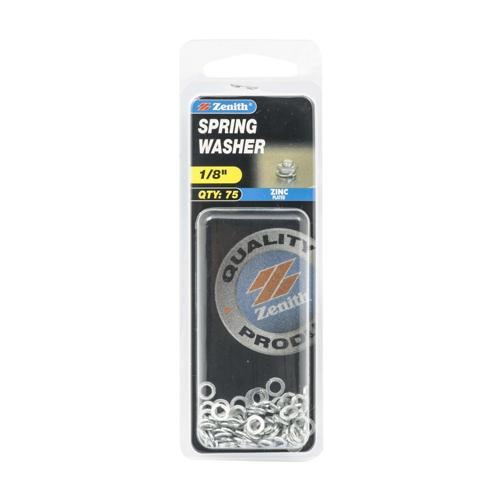 Zenith Spring Washer 1/8 Inch Zinc Plated Pack of 75