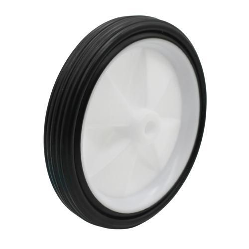Winmore Hardware Rubber Tyred Plastic Centered Wheel 130mm White