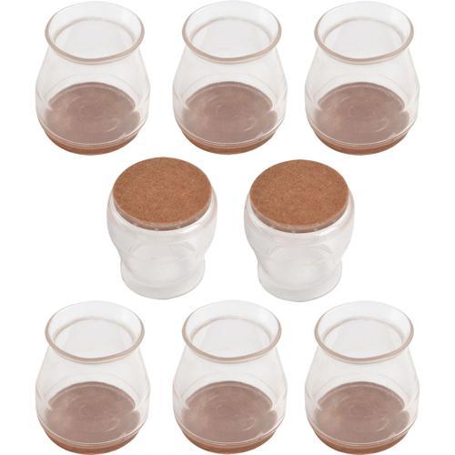 Soft Touch Chair Tips 24mm Clear Pack of 4