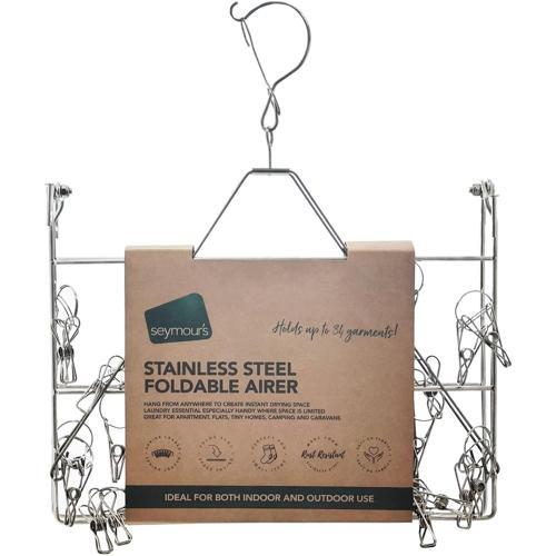 Seymours S/S Foldable Airer 34 Pegs