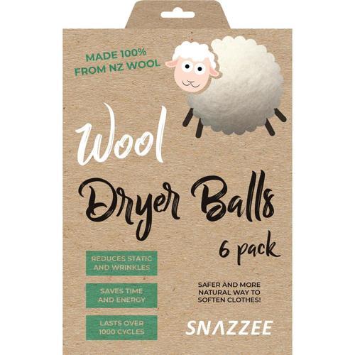 Snazzee Wool Felt Dryer Balls 6PK
