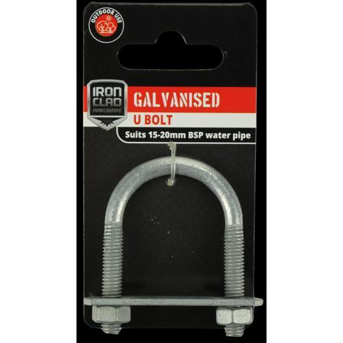 Iron Clad U Bolt 15-20mm Galvanised