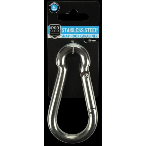 Iron Clad Snap Hook 100mm Stainless Steel 316