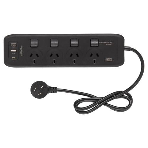HPM Powerboard 4 Outlet USB A&C D204PAUSBAACBL