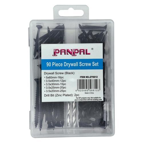 Panpal Hardware 90 Piece Drywall Screw Set Pack of 90