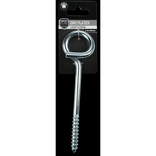 Iron Clad Screw Eyes 9.5x160mm Zinc Plated