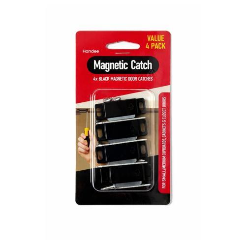 CUPBOARD CATCH BLACK 4PK Pack of 4