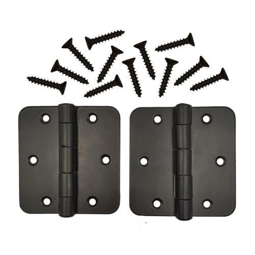 BUTT RADIUS WIDE FIXED PIN 90mm BLK 2 PK