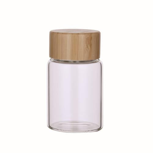 Nouveau Jar Spice Glass Bamboo Lid 3 Pack of 3
