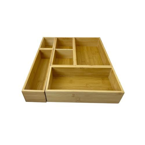 Nouveau Drawer Organiser Set Bamboo 5 Piece