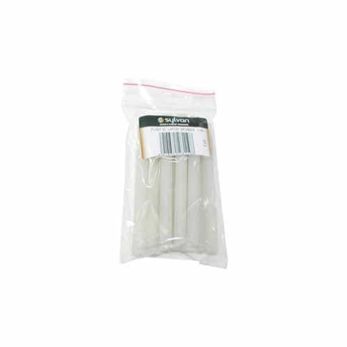 Sylvan Latch Set Spindle 7.6mm X 100mm White Pack of 10
