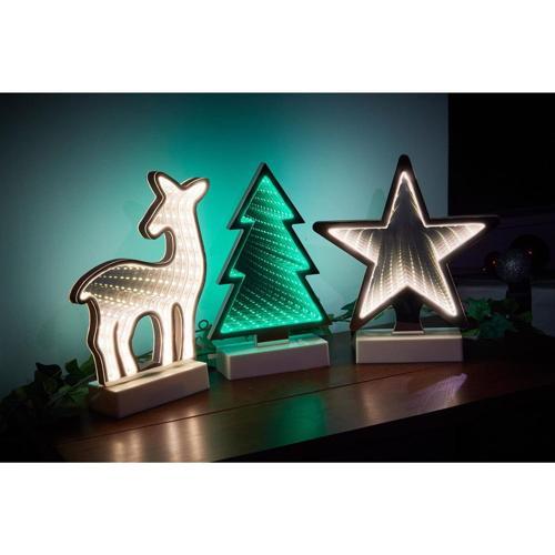 Nouveau Infinity Table Lights. Design Available: Reindeer Star And Tree Reindeer