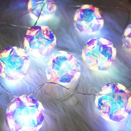 Southern Lights 10 Led Iridescent Ball String Light