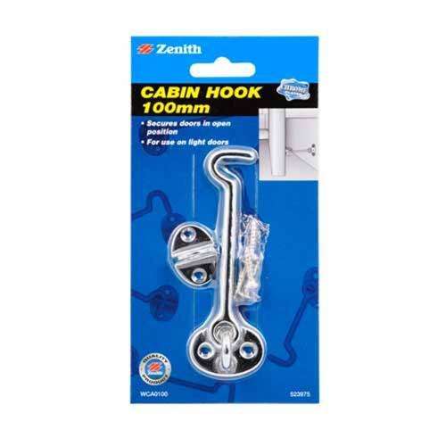 Zenith Cabin Hook 100mm Chrome Plated