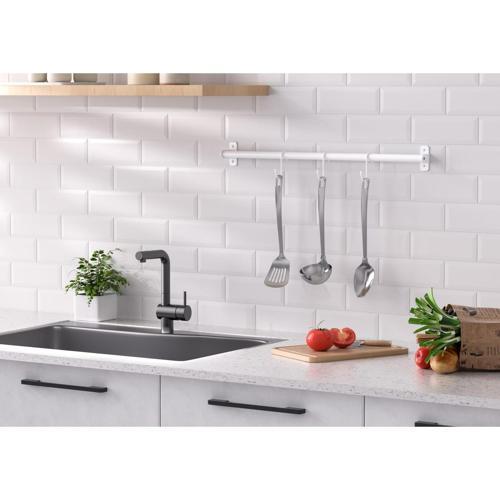 Nouveau Hang Rail 570mm 3 Hooks 570mm White