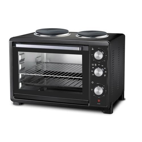 Sheffield Mini Oven With Hot Plate 30L Black