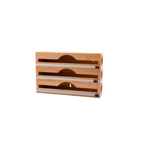 Nouveau Kitchenen Wrap Holder Bamboo 33.5 X 7 X 21.2cm
