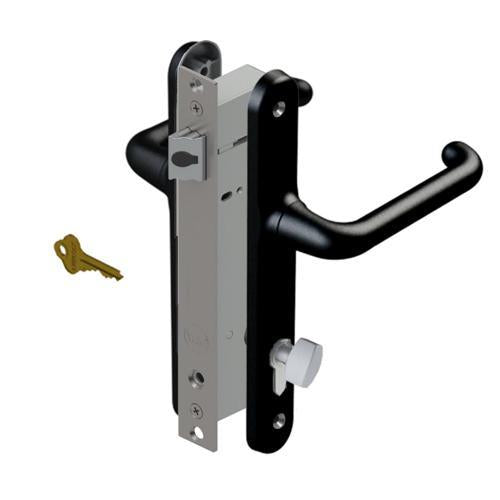 Yale Entrance Lock Hinged 1-Point Black